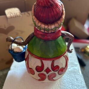 Jim Shore Snowman with Red, Green, and Blue Accents